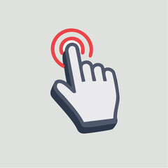 Obraz premium 3D Cursor Hand Icon Clicking