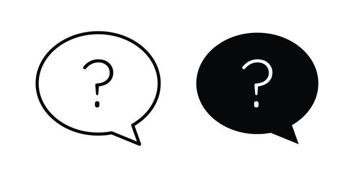 Help icon design. Editable silhouette and Thin Stroke outlined icons pack