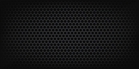 Black perforated metal plate. Metal grill. Black metal texture steel background. Perforated sheet metal.Abstract dark gray circle mesh pattern background texture. © Moh