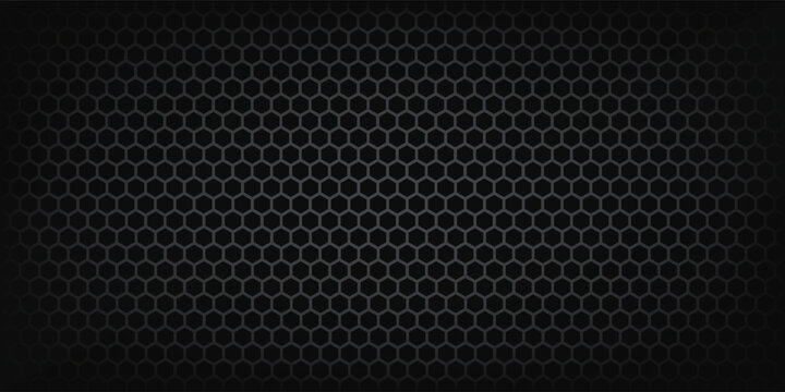 Black perforated metal plate. Metal grill. Black metal texture steel background. Perforated sheet metal.Abstract dark gray circle mesh pattern background texture.