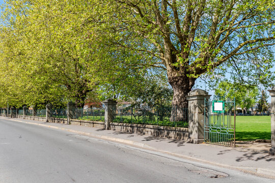 Entrance to Swanscombe Park in Swanscombe town, Kent, UK