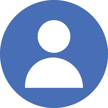 Flat user profile avatar icon isolated on white background. Clean person symbol suitable for apps, login systems and UI design.