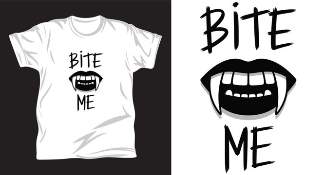 Vampire graphic vector T shirt design print.