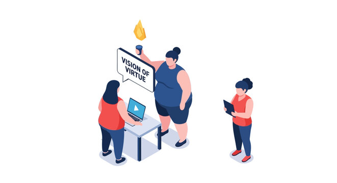 Teamwork and Collaboration - Vision of Virtue Displayed by Group.