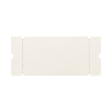 Vintage style blank paper ticket with perforated edges