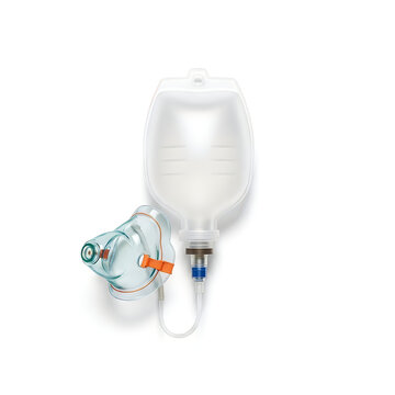 Medical oxygen mask, oxygen reservoir bag, medical equipment, healthcare supplies, oxygen therapy