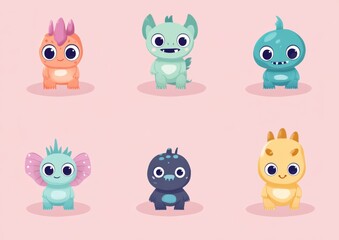 Fototapeta premium set of funny animals