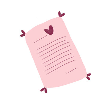 Bitmap illustrations leter or notes for valentine&rsquo;s day