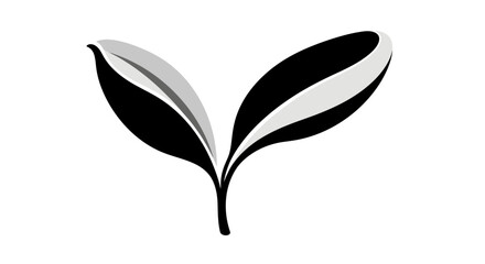 Fototapeta premium Minimalist Stylized Plant Sprout Illustration