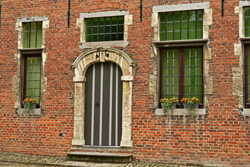 Obraz premium Lovanio (Leuven), case, strade e costruzioni dell'antico Beghinaggio (Groot Begijnhof Leuven), Fiandre, Belgio
