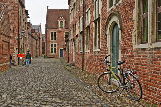 Lovanio (Leuven), case, strade e costruzioni dell'antico Beghinaggio (Groot Begijnhof Leuven), Fiandre,  Belgio