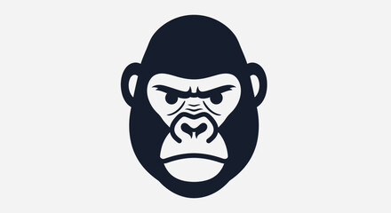 Fototapeta premium Angry Gorilla Face Close Up Portrait.