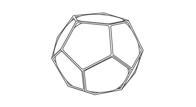 Buckminsterfullerene molecule structure model.