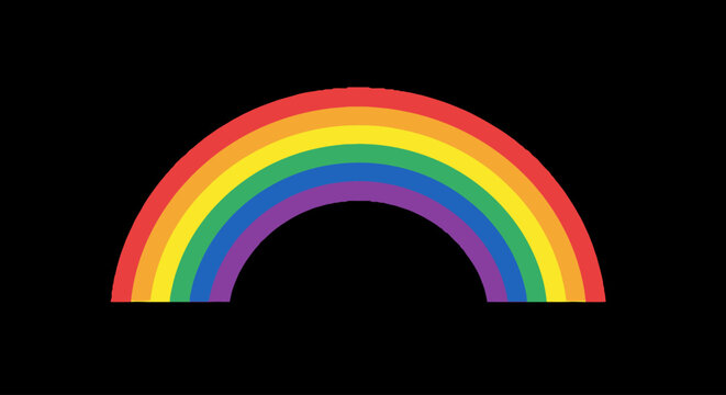 Colorful Rainbow Arc Symbol Hope.