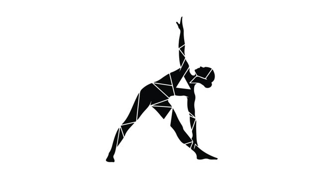 Graceful silhouette of a person in a yoga pose, symbolizing balance and flexibility.