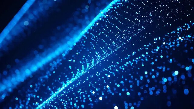 Abstract blue light wave pattern