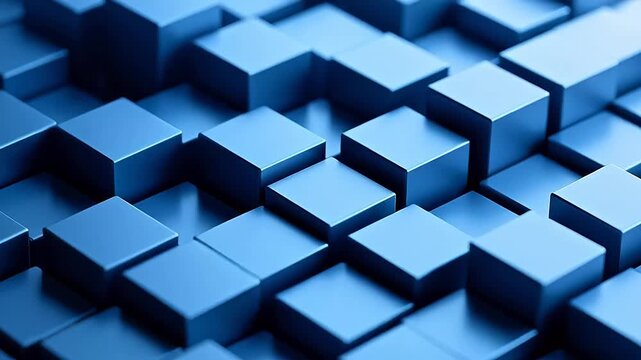 Tight arrangement of blue cubes