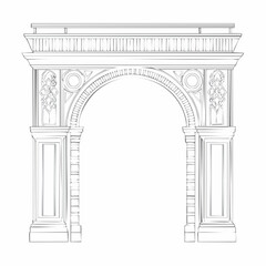 Fototapeta premium Architectural Archway Drawing