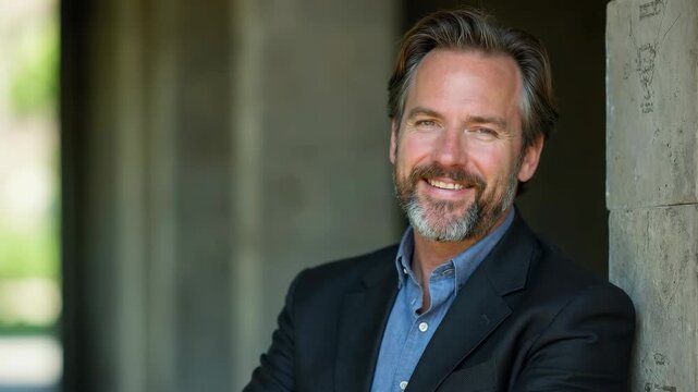 The handsome mature man.