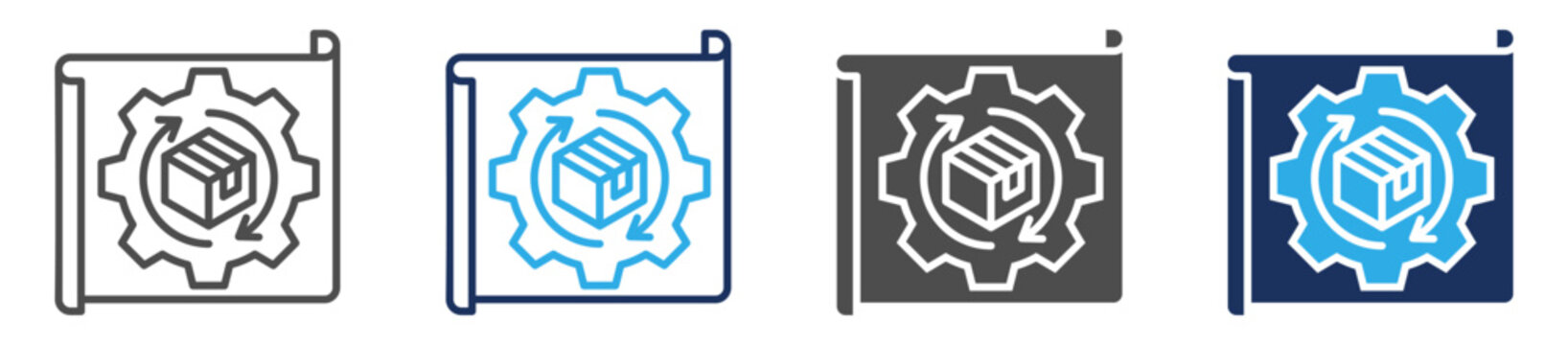 plm design icon set multi concept