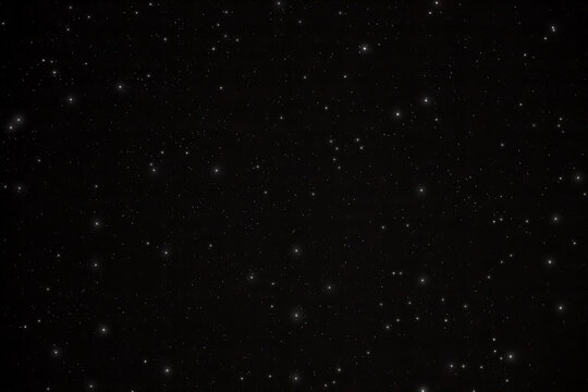 Dark night sky filled with stars in space background view