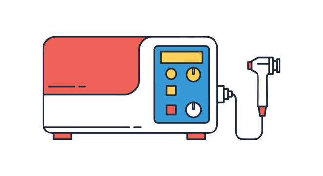 Electrocautery Machine Line clean abstract color shapes