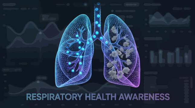 Understanding Respiratory Health Awareness Visualizing Lung Function and Disease Progression with Digital Graphics