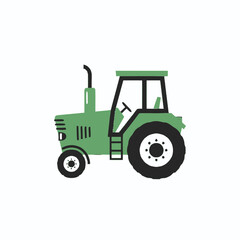Obraz premium Green Tractor Vehicle Farm Equipment.