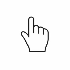 Obraz premium Hand pointing finger icon symbol.