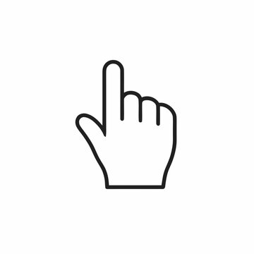 Hand pointing finger icon symbol.