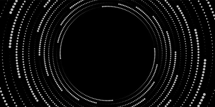 Halftone circular dotted frames set. Circle dots texture isolated on white background. Spotted spray texture. Vector abstract design element spiral circle sound wave vector dots circle