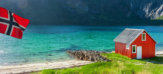 Fjord in Lofoten in Norway © by-studio