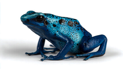 Naklejka premium Blue poison dart frog standing on white background
