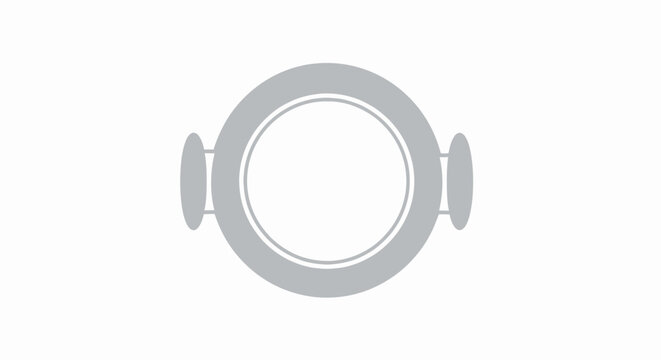 Gray metal pipe flange connector.
