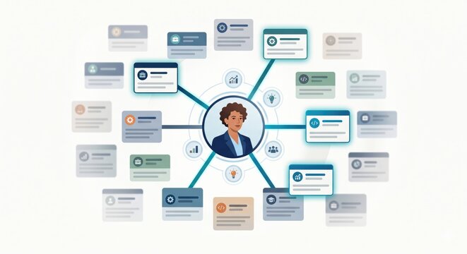 Candidate profile connected to only a few matching vacancies shows professional fit, targeted job search and selective hiring alignment.