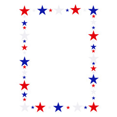 Obraz premium Star 4th of July Border Frame