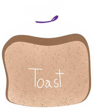 brown toast in a plastic pack