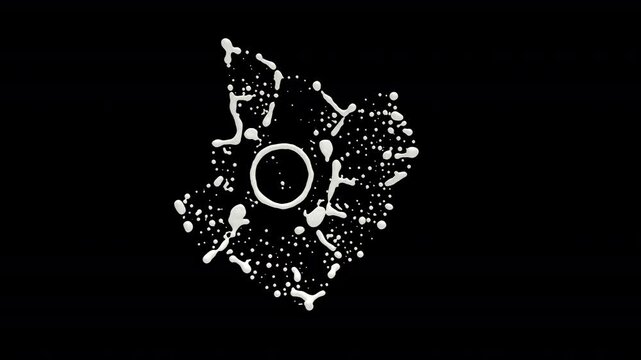 A collection of 4 types of Milk Splash. with alpha channel 