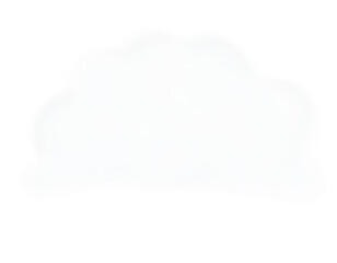 Fototapeta premium Pale fluff cloud clipart isolated on white