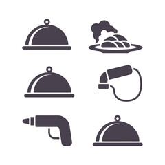 Fototapeta premium Beverage Pitcher and Manual Fruit Juicer Icons