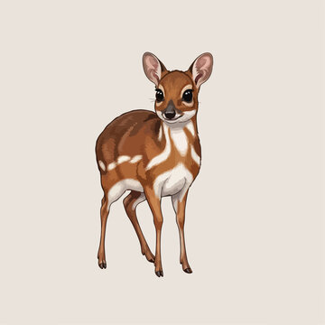 Cute mouse deer vector illustration