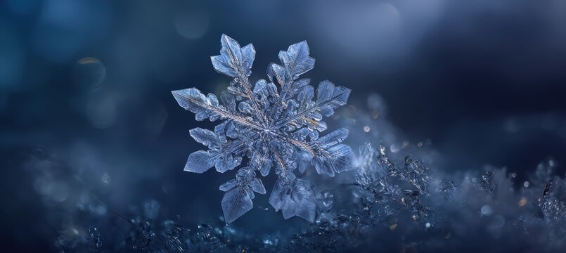 Virus Transformed Crystalline Snowflake Like Structures Shimmering Cold Blue Atmosphere Suspended Fr