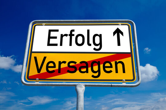 Erfolg statt Versagen &ndash; symbolischer Richtungswechsel als Ortsschild