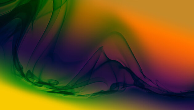 Futuristic abstract Background With colorful wave, smoke and smoth line. Gradient curves background texture concept.