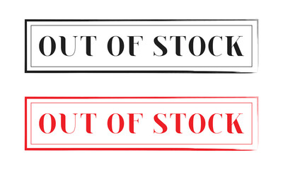 Out of stock stamp red rubber stamp on white background. out of stock stamp sign. out of stock stamp. out of stock sign. vector Illustration . EPS 10 . © Micro  Vector Market