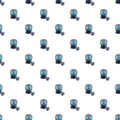 Fototapeta premium Gas masks forming a repeating safety background pattern