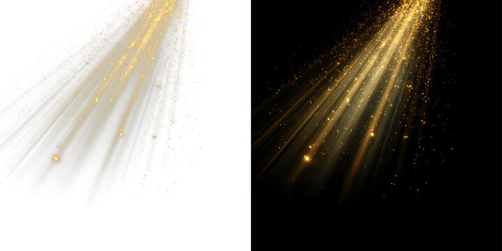 Light Rays Overlay PNG, Bright Sun Glow Transparent Background