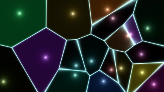 Voronoi Cell Diagram Moving Points Abstract Geometric Alpha Overlay