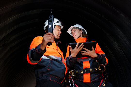 Engineers are checking the integrity and safety of the pipeline.
