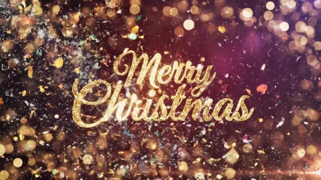 Merry Christmas Holiday Greeting Card.